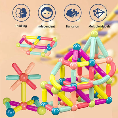 Magnetic Sticks™ Cognitive Enhancement Building Blocks For Kids